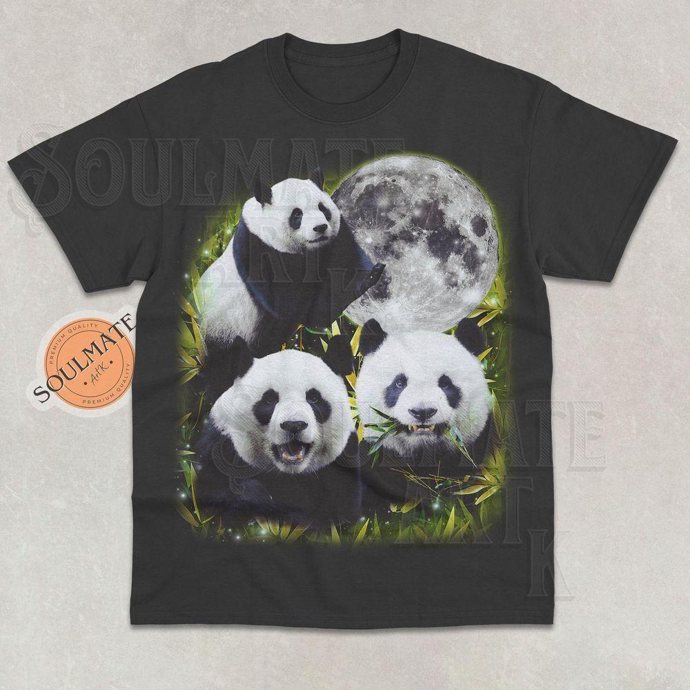 Three Pandas Moon Vuitino Shirt Three Pandas Moon Vuitino Shirt